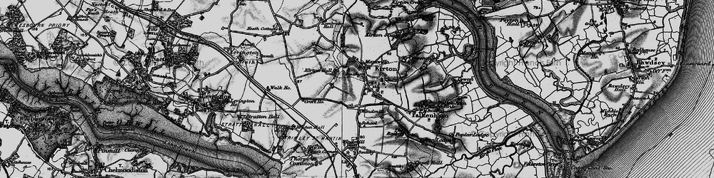 Old map of Kirton in 1896