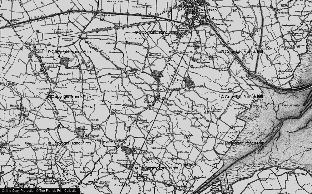 Old Map of Kirton, 1898 in 1898