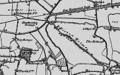 Old map of Kirton Holme in 1898