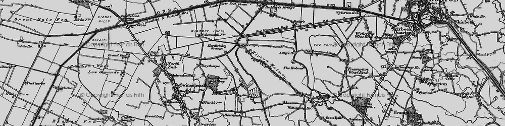 Old map of Kirton Holme in 1898