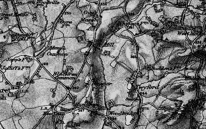 Old map of Kit Hill in 1898