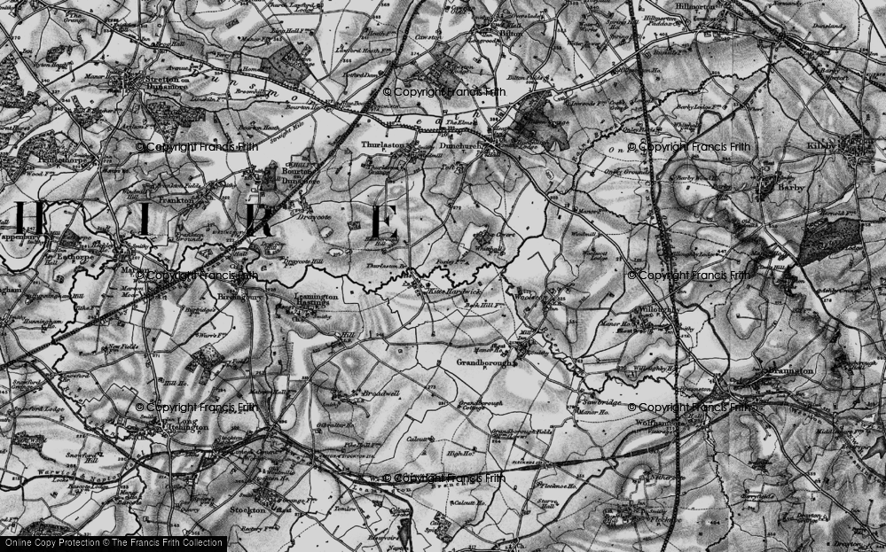 Old Map of Kites Hardwick, 1898 in 1898
