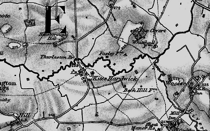 Old map of Kites Hardwick in 1898