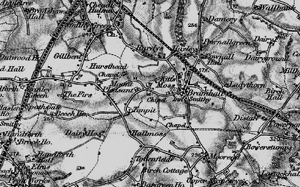 Old map of Kitt's Moss in 1896
