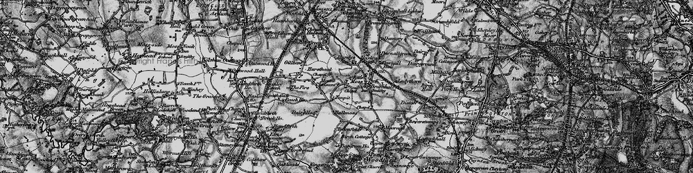Old map of Kitt's Moss in 1896