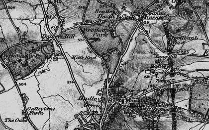 Old map of Kitts End in 1896