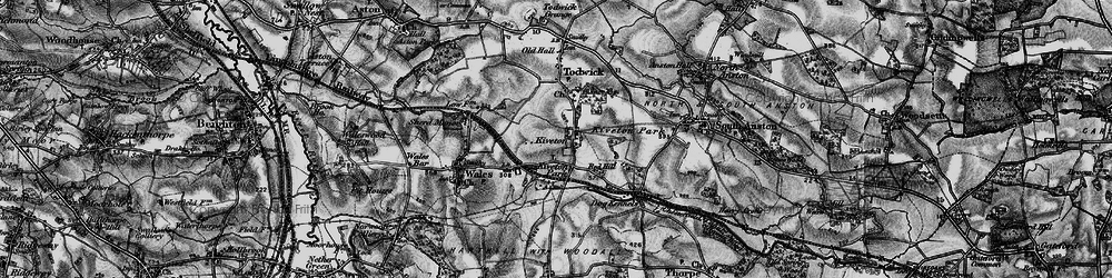 Old map of Kiveton Park in 1896