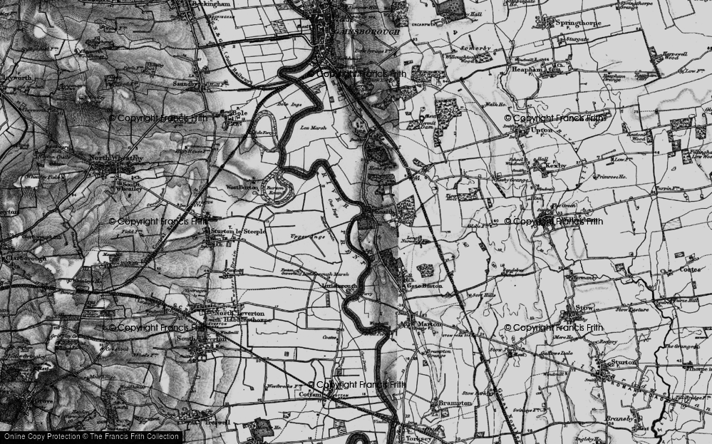 Old Map of Knaith, 1899 in 1899