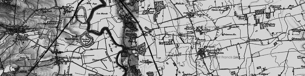 Old map of Knaith Park in 1899