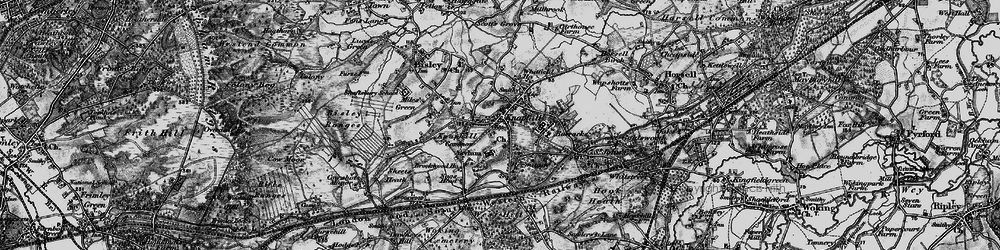 Old map of Knaphill in 1896