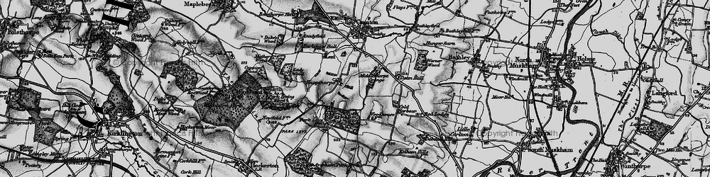 Old map of Knapthorpe in 1899