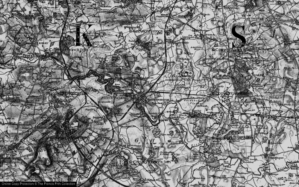 Old Map of Knaresborough, 1898 in 1898