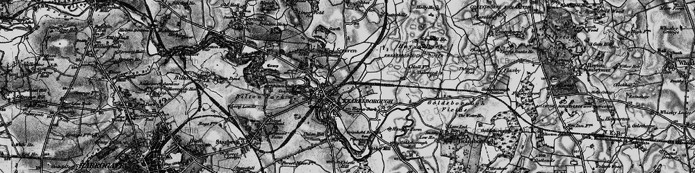 Old map of Knaresborough in 1898