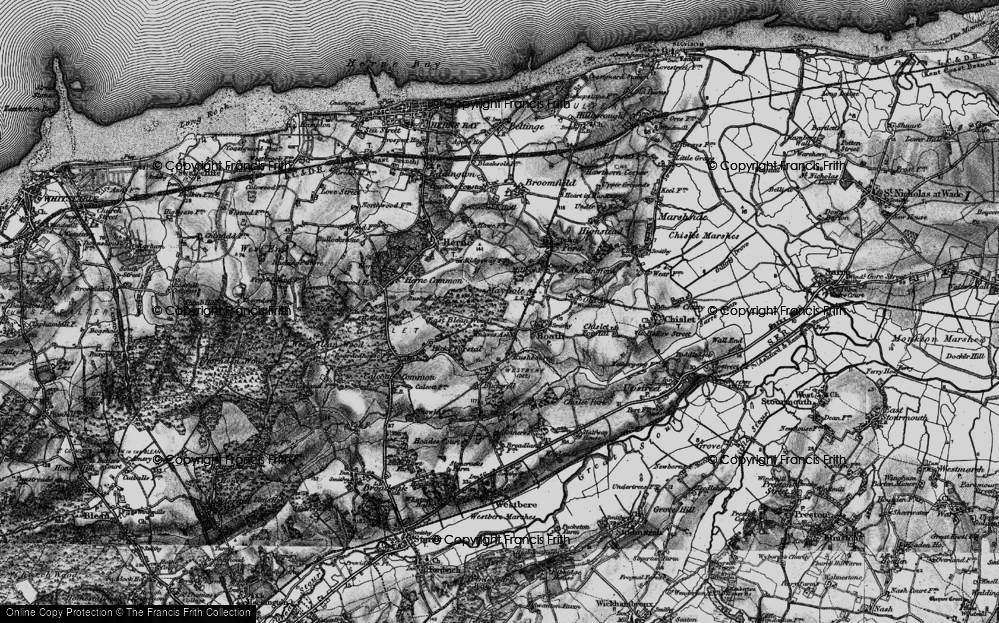 Old Map of Knave's Ash, 1895 in 1895