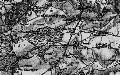 Old map of Knave's Ash in 1895
