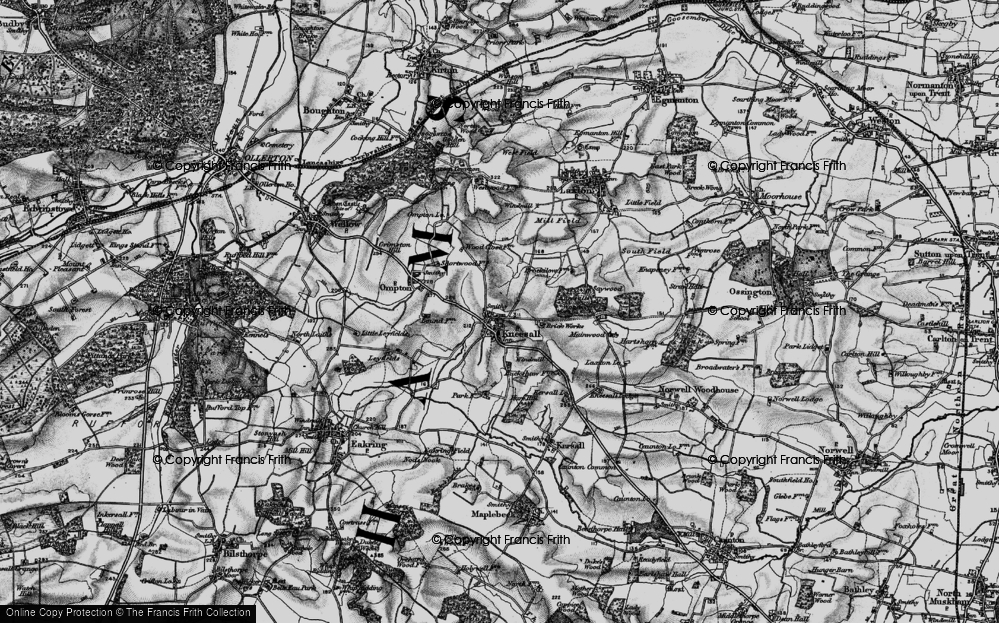 Old Map of Historic Map covering Beauchamp Barn in 1899