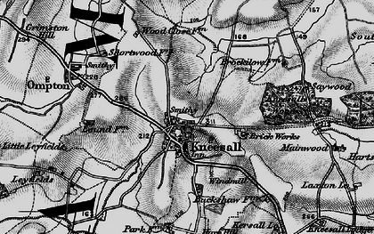 Old map of Kneesall in 1899