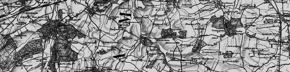 Old map of Kneesall in 1899