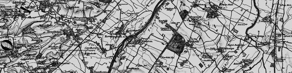 Old map of Kneeton in 1899