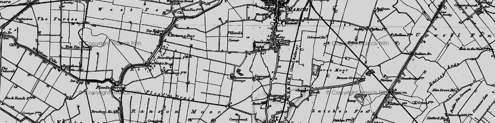 Old map of Burrow Moor in 1898