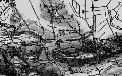 Old map of Knightcott in 1898