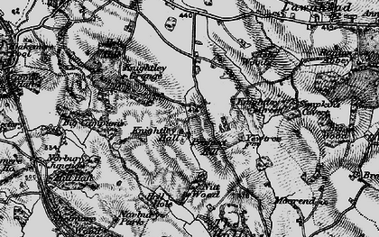 Old map of Knightley Dale in 1897
