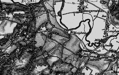 Old map of Knighton in 1895