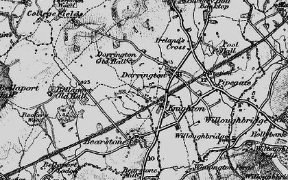 Old map of Knighton in 1897