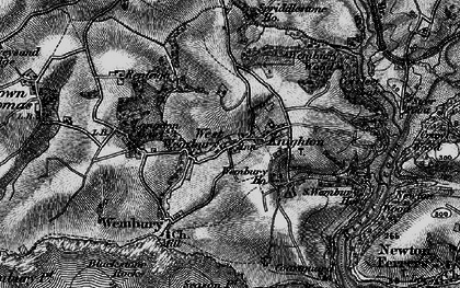 Old map of Knighton in 1897