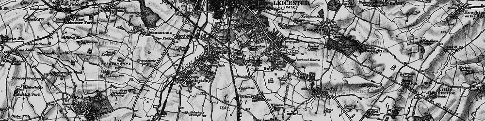 Old map of Knighton Fields in 1899