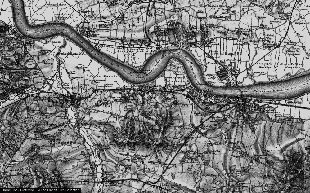 Old Map of Knockhall, 1896 in 1896