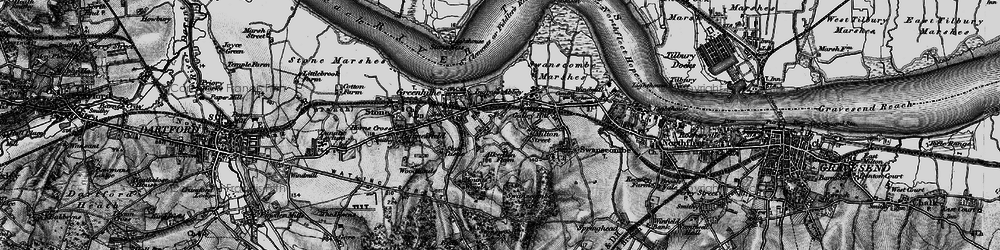 Old map of Knockhall in 1896