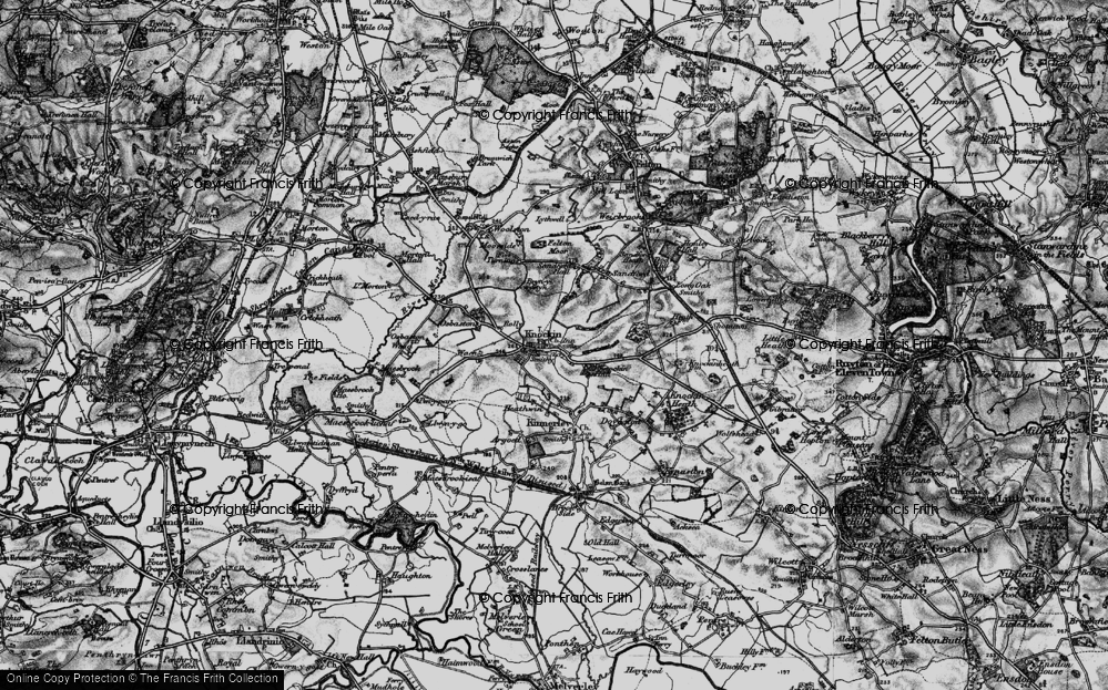 Old Map of Knockin, 1899 in 1899