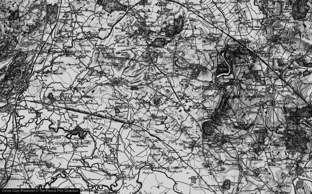 Old Map of Knockin Heath, 1899 in 1899