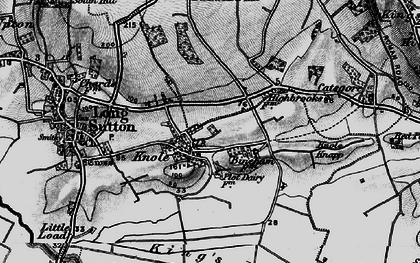 Old map of Black's Moor Hill in 1898