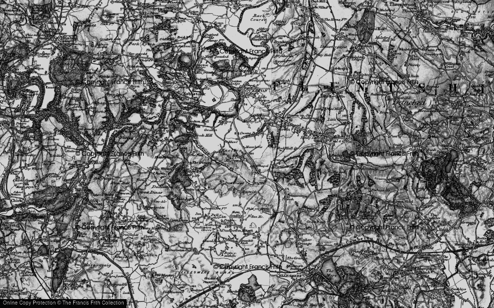 Old Map of Historic Map covering Trench in 1897