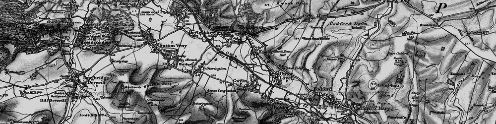 Old map of Ansty Hill in 1898
