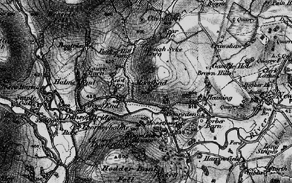 Old map of Brunghill Moor in 1896