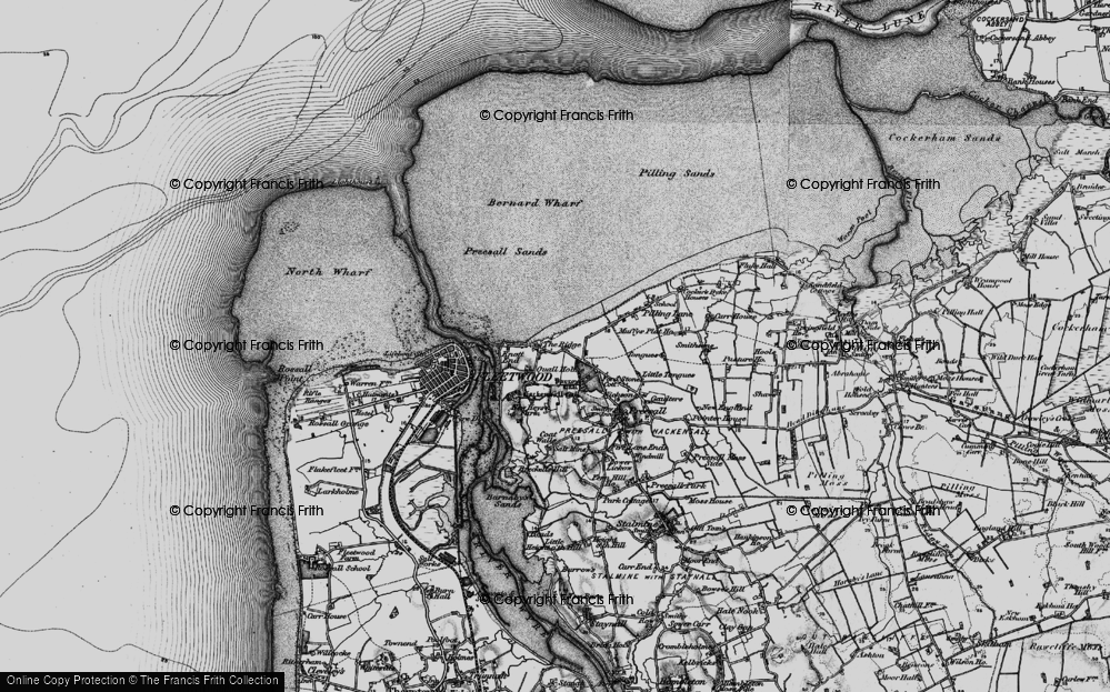 Old Map of Knott End-on-Sea, 1896 in 1896