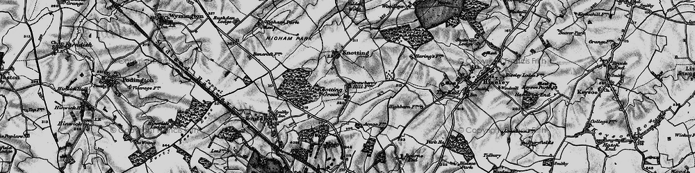 Old map of Knotting Green in 1898