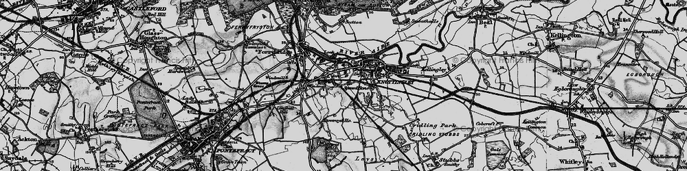 Old map of Knottingley in 1895