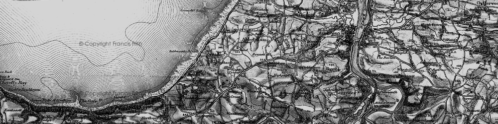 Old map of Westacott in 1895