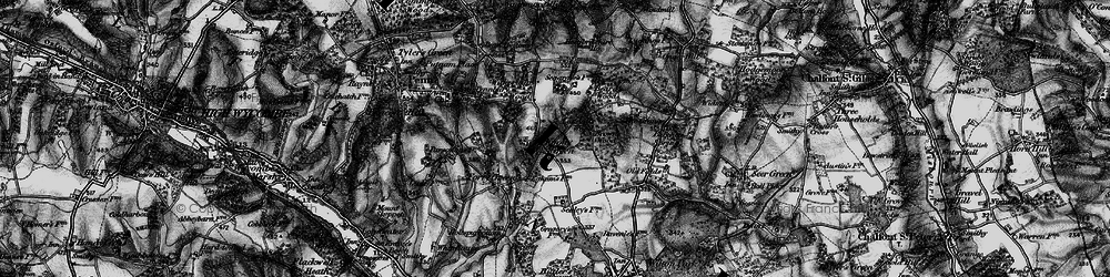 Old map of Brown's Wood in 1896