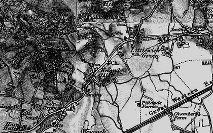 Old map of Knowl Hill in 1895