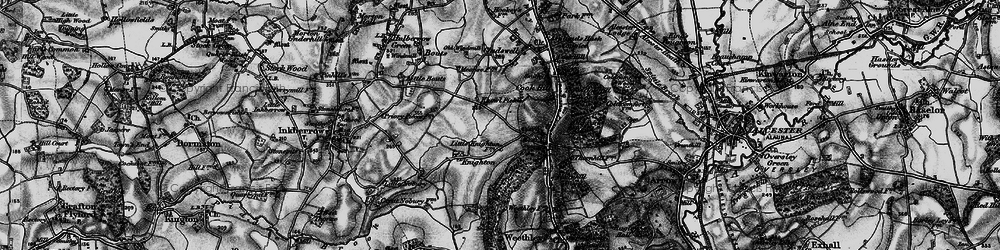 Old map of Knowle Fields in 1898