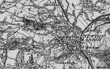Old map of Knowles Hill in 1898