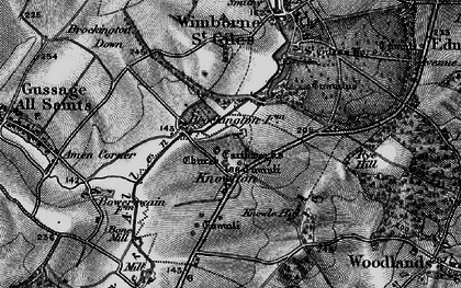 Old map of Brockington Down in 1895