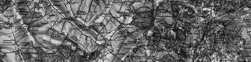 Old map of Brockington Down in 1895