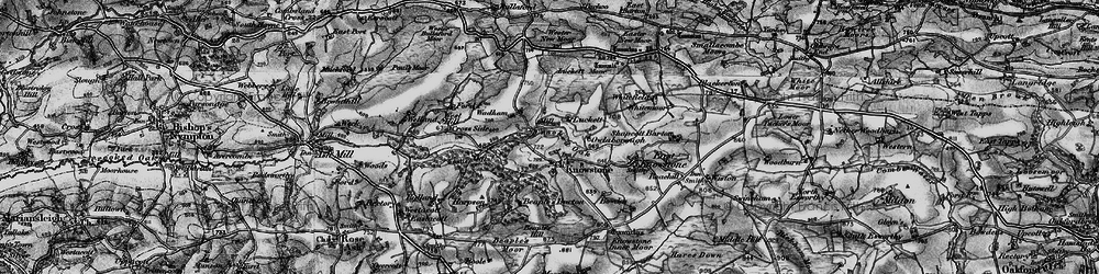 Old map of Beaple's Barton in 1898