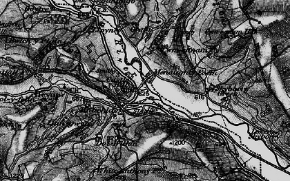 Old map of Knucklas in 1899